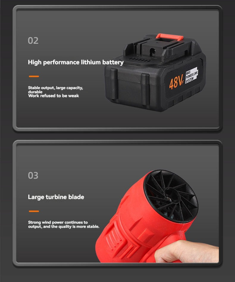Rechargeable Air Blower Big Tree Industrial Portable Power Tools DIY Excellent for Home Garden Use