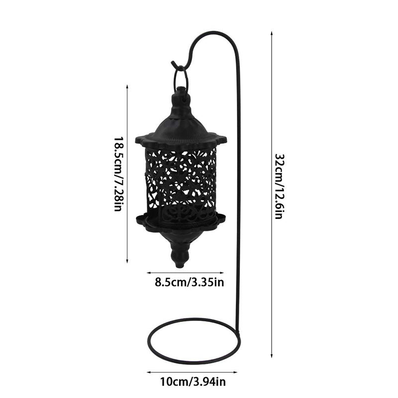 Vintage Hollow Metal Candle Holder – Luxury Retro Iron Candle Stand, Handcrafted Aromatherapy Candle Base for Office & Home