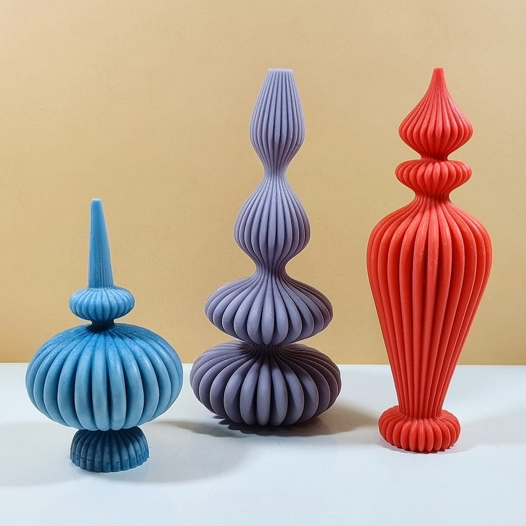 Irregular texture column silicone candle mold