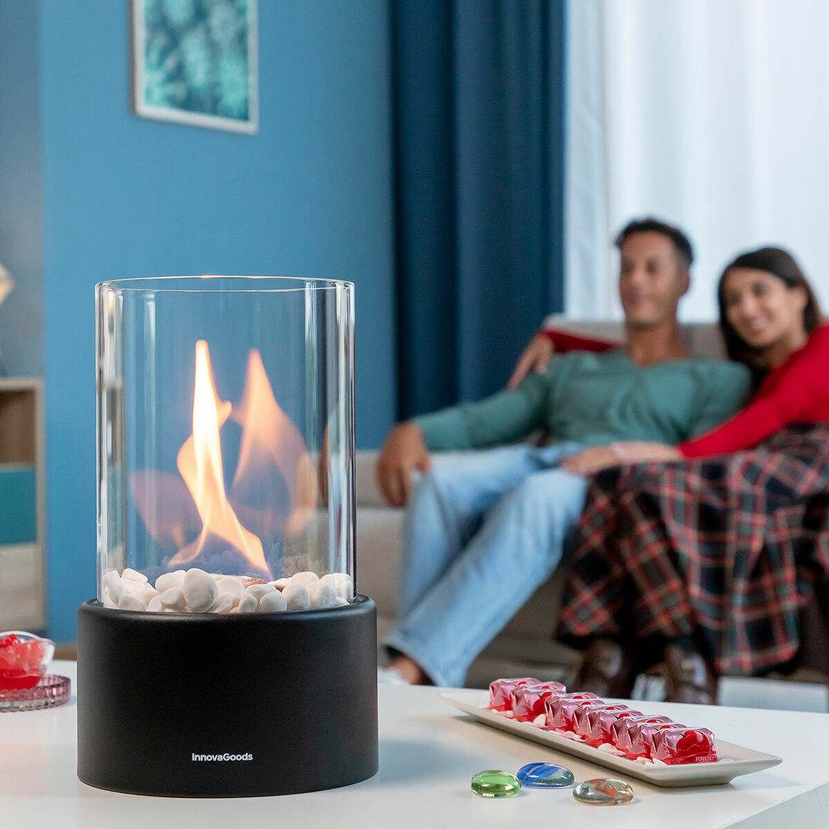 Decorative Bioethanol Tabletop Fireplace Heatfir InnovaGoods-6