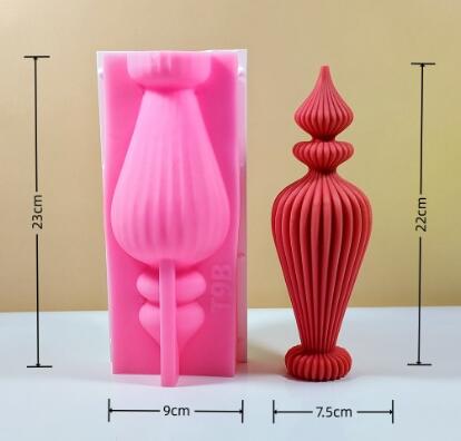 Irregular texture column silicone candle mold