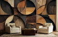 Geometric Wood Grain Wall Mural